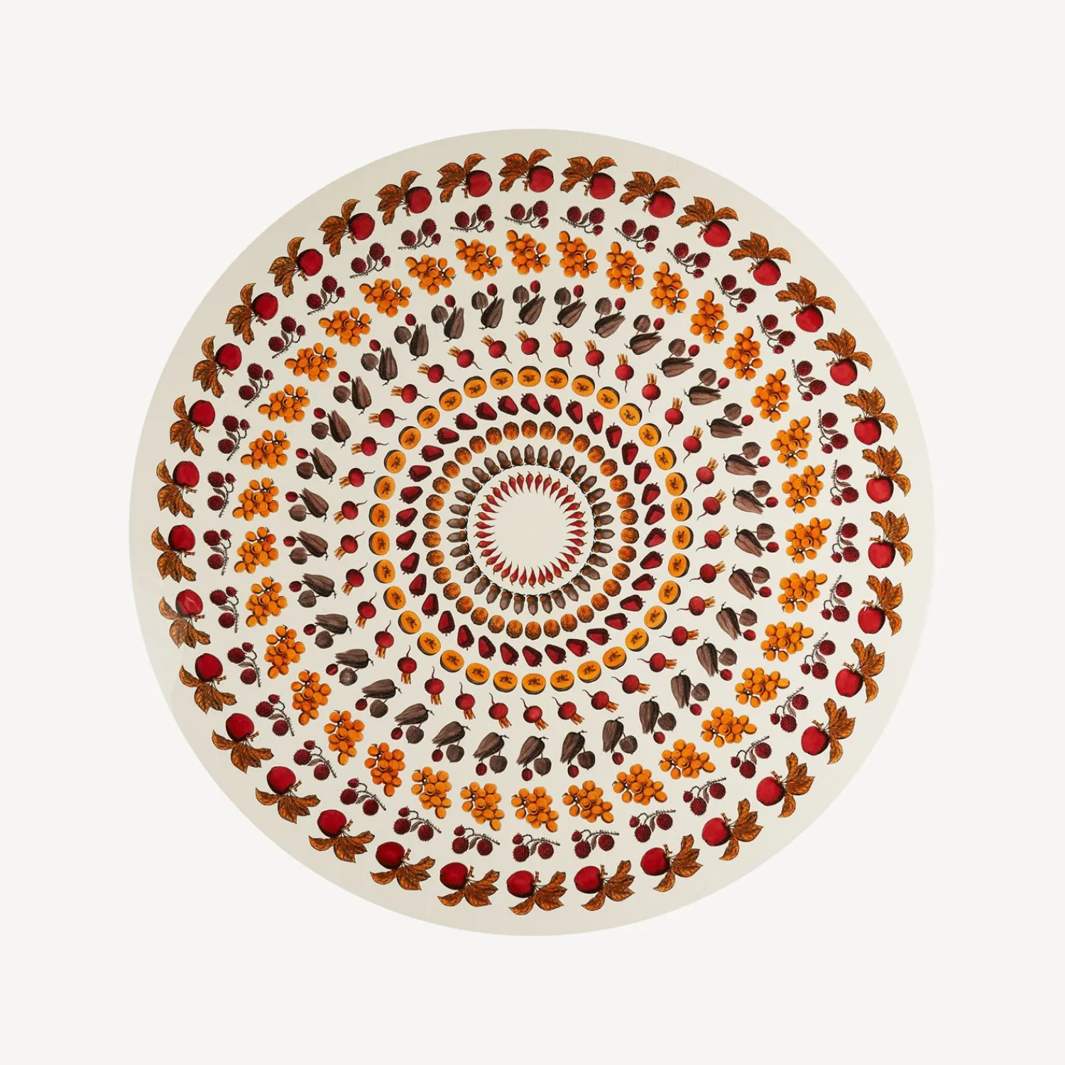 Tables<Fornasetti Round Table Giostra Di Frutta Multicolour