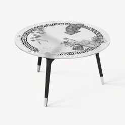 Tables<Fornasetti Round Table Oggetti Sparsi White