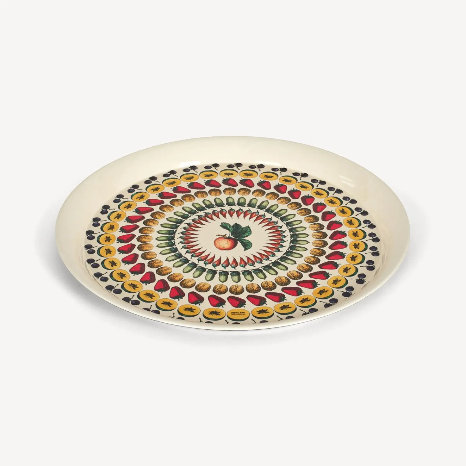 Decorative Trays And Pliants<Fornasetti Round Tray Giostra Di Frutta Multicolour