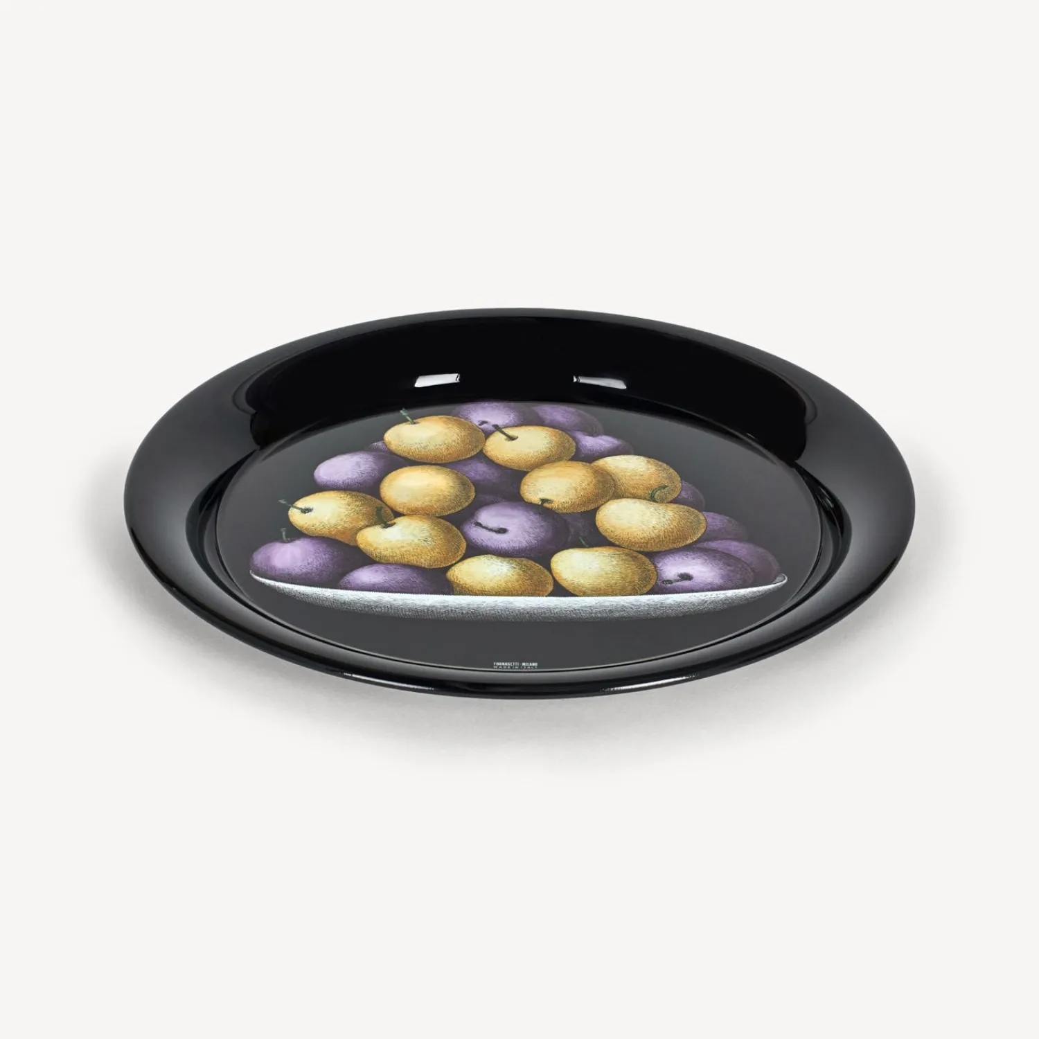 Decorative Trays And Pliants<Fornasetti Round Tray Prugne Multicolour