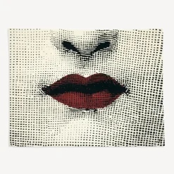 Design Rugs<Fornasetti Rug Bacio White/Black/Red