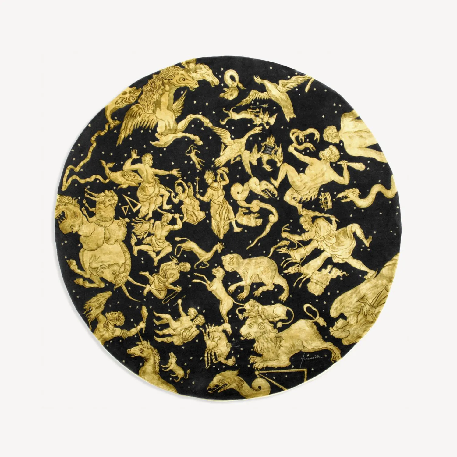 Design Rugs<Fornasetti Rug Emisfero Occidentale Black/Gold