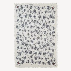 Ties<Fornasetti Scarf Occhi White/Black