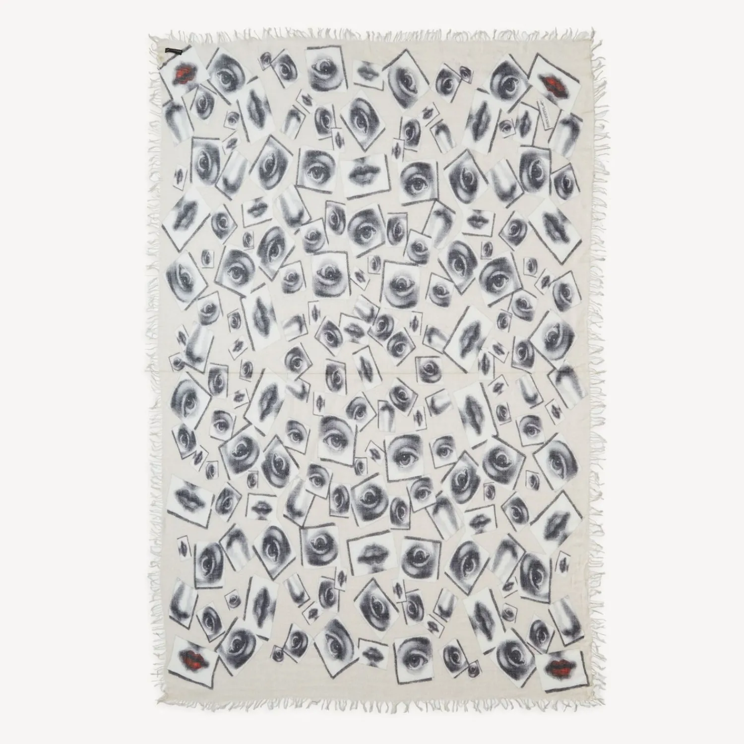 Ties<Fornasetti Scarf Occhi White/Black