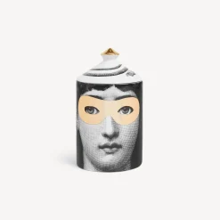 Scented Candles<Fornasetti Se Poi Scented Candle - Mascherina Decor - Frutto Proibito Fragrance White/Black/Gold