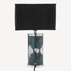 Lamps And Lampshades<Fornasetti Semi-Cylindrical Lampshade In Pleated Fabric Black