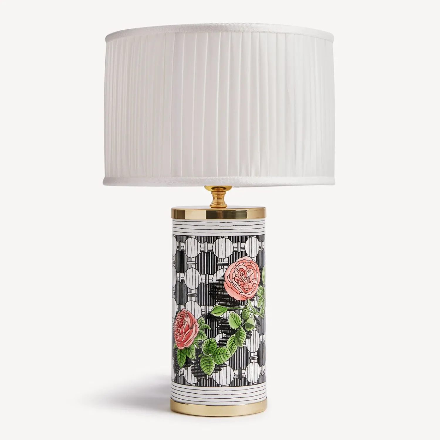 Lamps And Lampshades<Fornasetti Semi-Cylindrical Lampshade In Pleated Fabric White