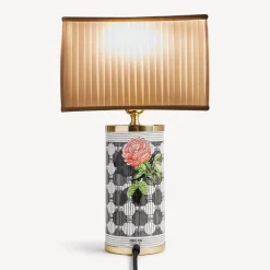 Lamps And Lampshades<Fornasetti Semi-Cylindrical Lampshade In Pleated Fabric White