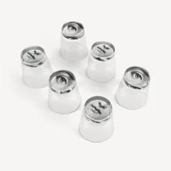 Glasses And Coasters<Fornasetti Set 6 Glasses Occhio E Bocca Black