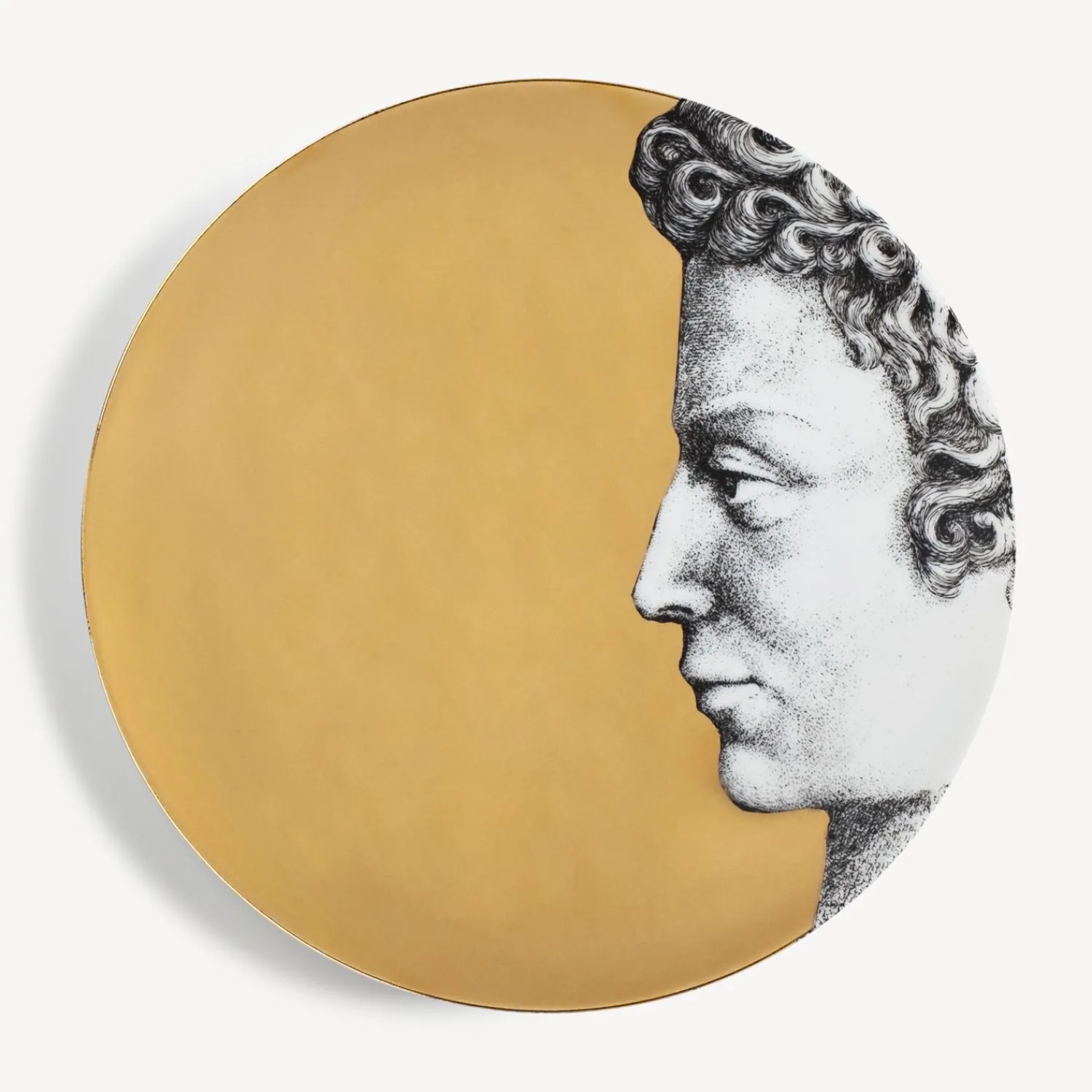 Decorative Plates<Fornasetti Set 12 Plates Adamo White/Black/Gold