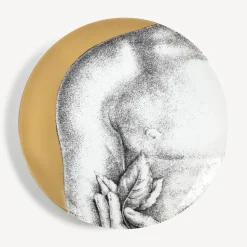 Decorative Plates<Fornasetti Set 12 Plates Adamo White/Black/Gold