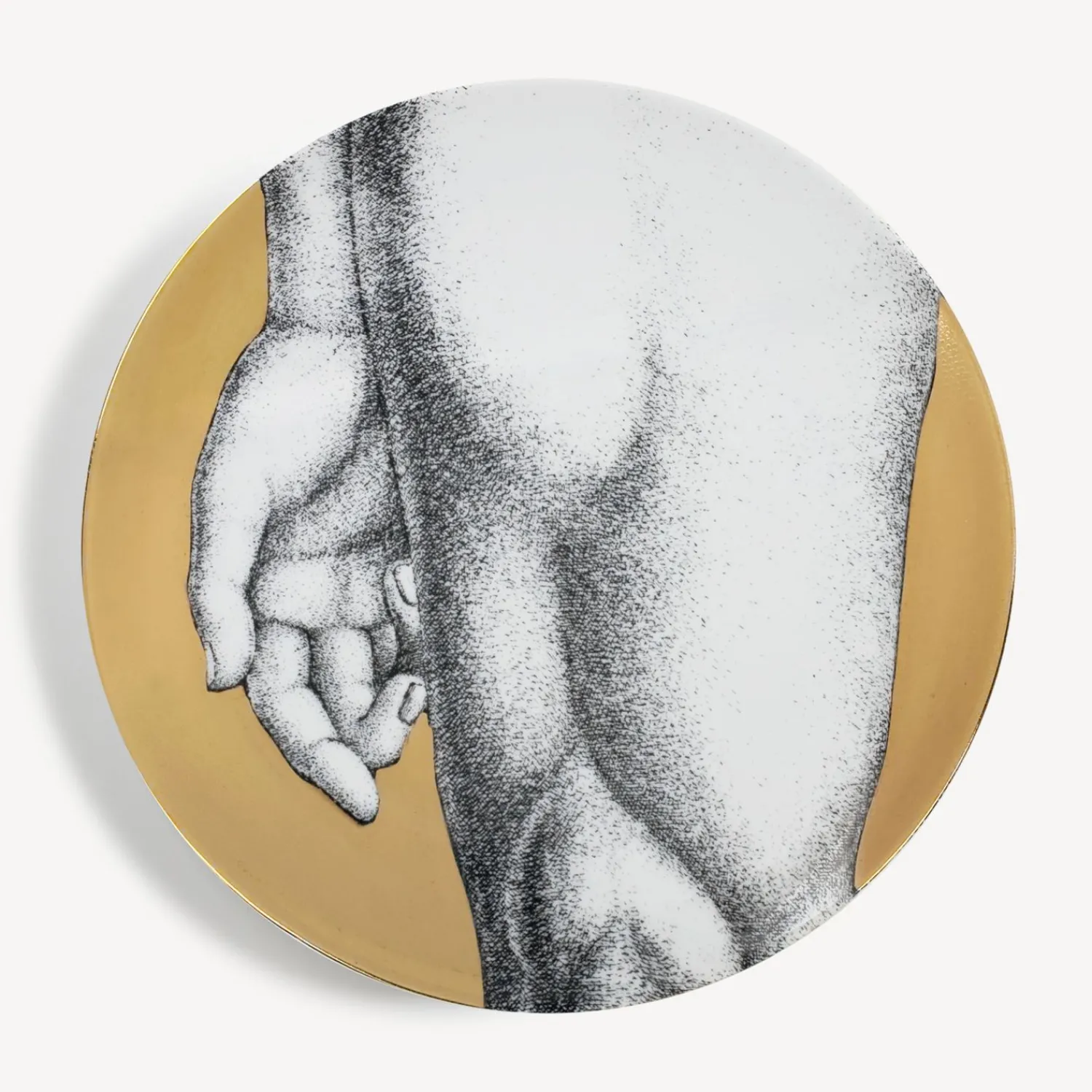 Decorative Plates<Fornasetti Set 12 Plates Adamo White/Black/Gold