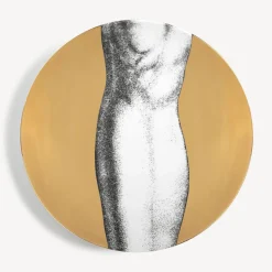 Decorative Plates<Fornasetti Set 12 Plates Adamo White/Black/Gold