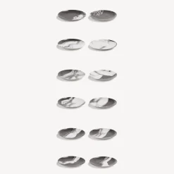 Decorative Plates<Fornasetti Set 12 Plates Adamo White/Black