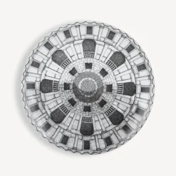 Decorative Plates<Fornasetti Set 6 Plates Cortili White/Black