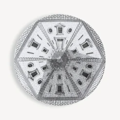 Decorative Plates<Fornasetti Set 6 Plates Cortili White/Black