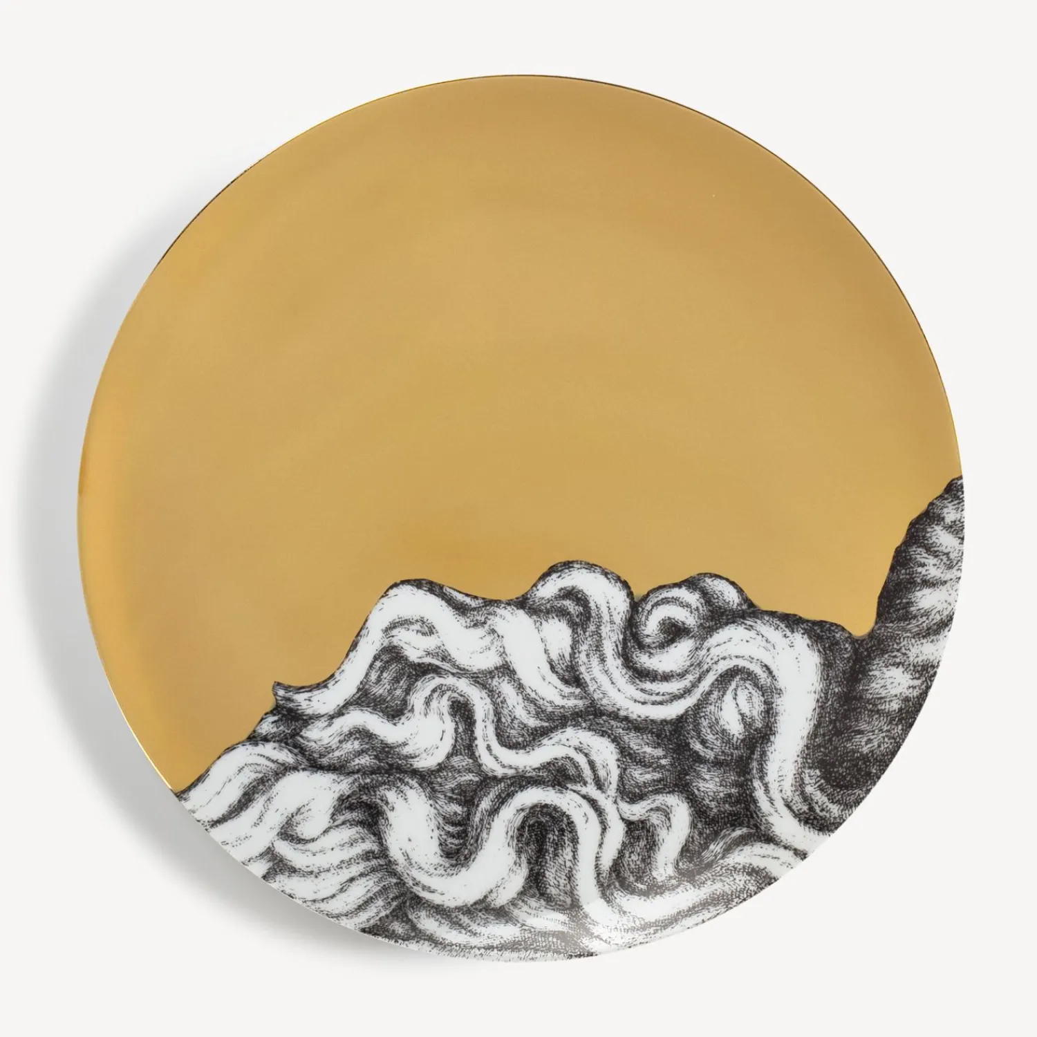 Decorative Plates<Fornasetti Set 12 Plates Eva White/Black/Gold