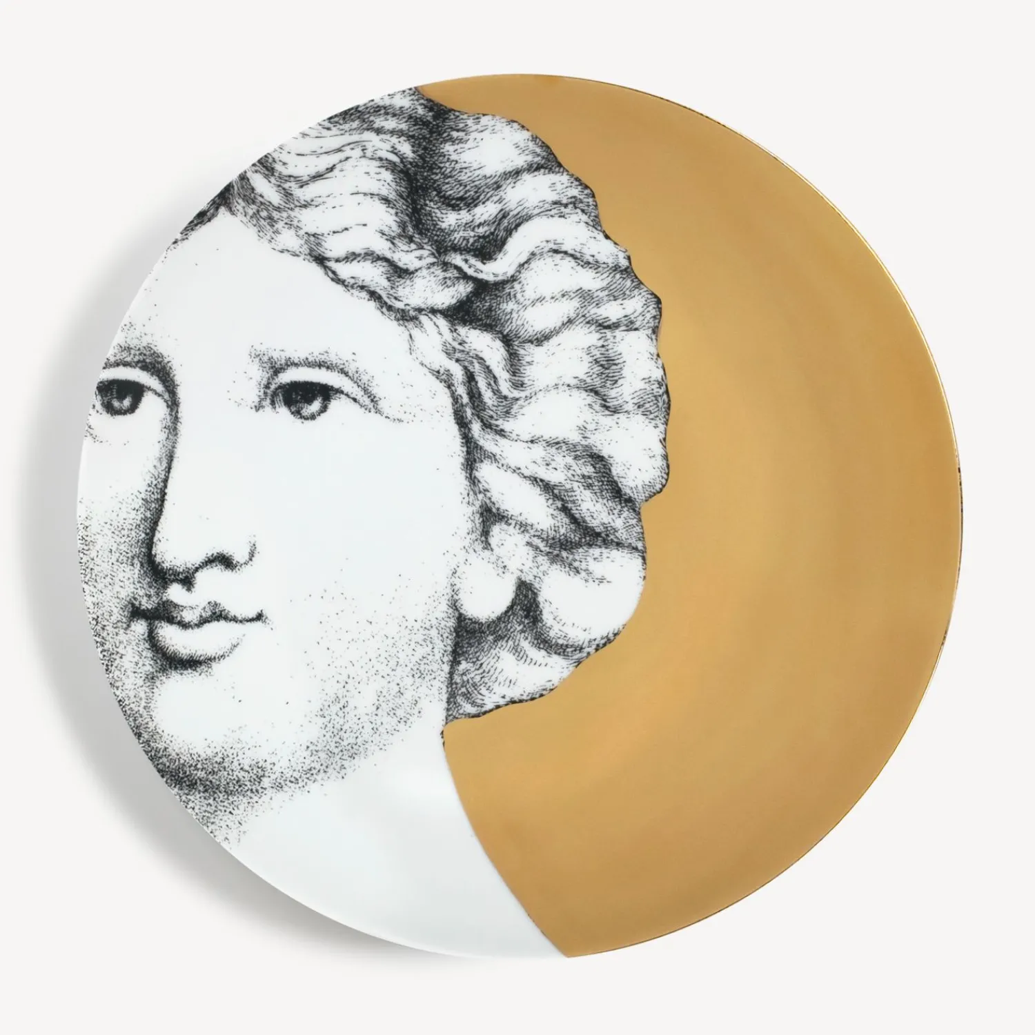 Decorative Plates<Fornasetti Set 12 Plates Eva White/Black/Gold