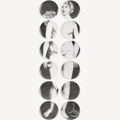 Decorative Plates<Fornasetti Set 12 Plates Eve White/Black
