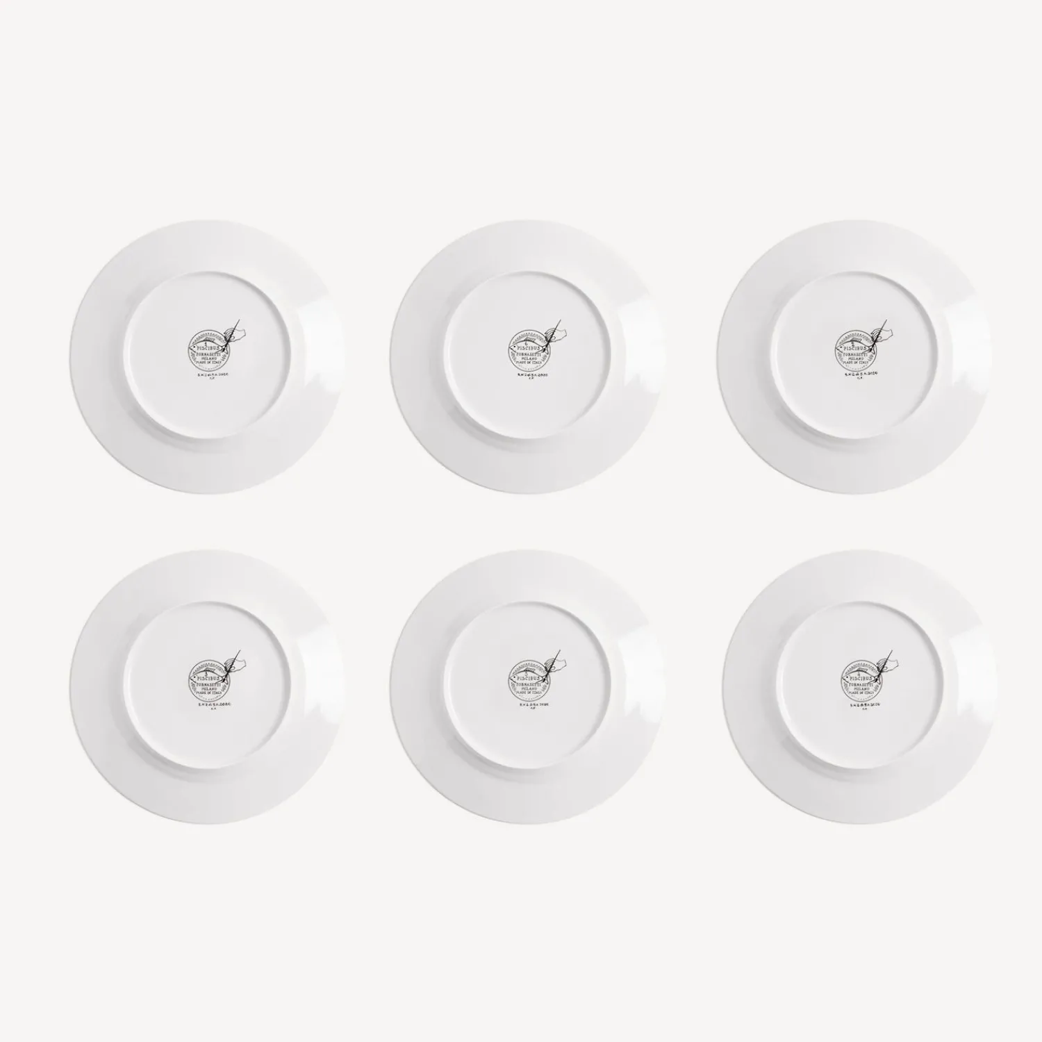 Decorative Plates<Fornasetti Set 6 Plates Piscibus Multicolour