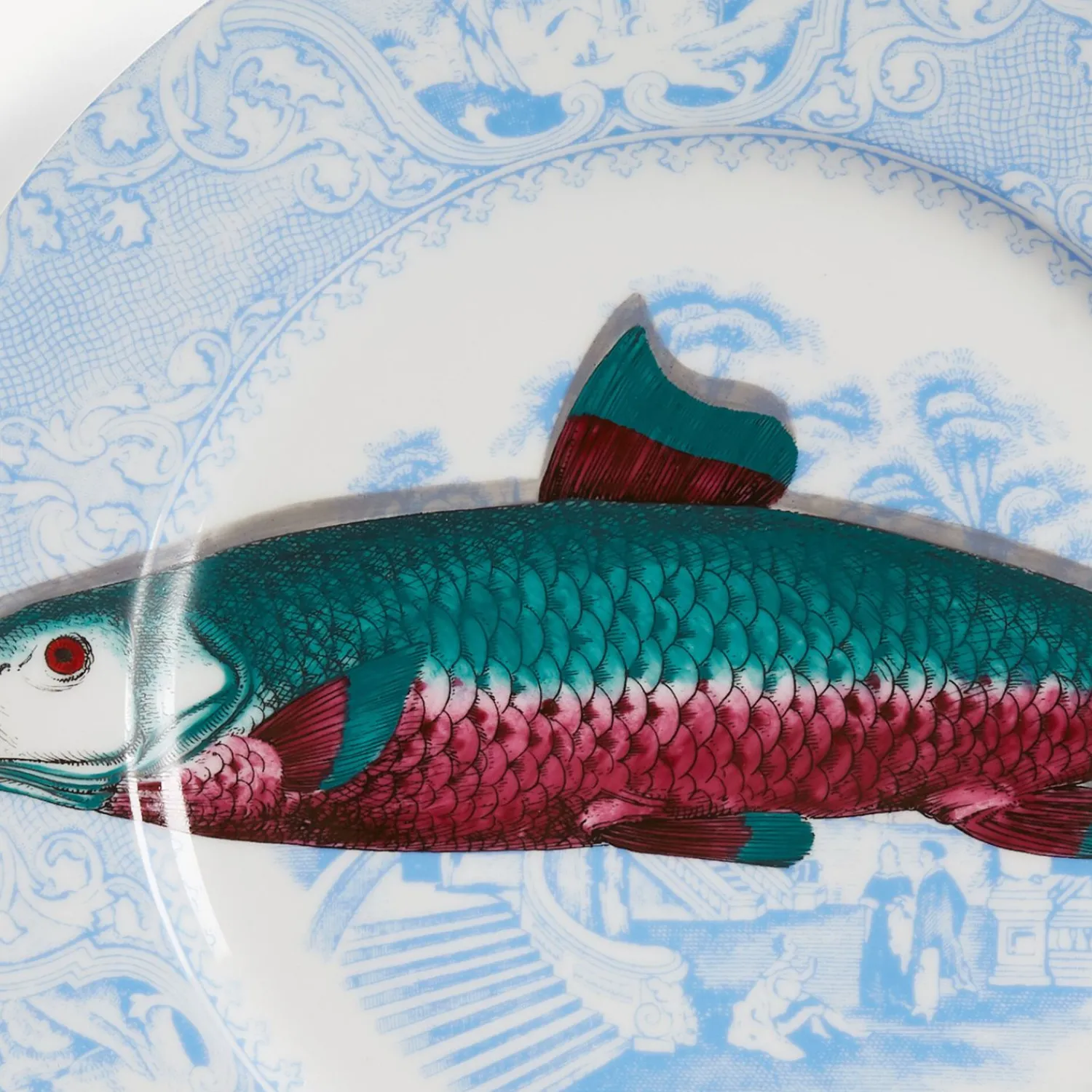 Decorative Plates<Fornasetti Set 6 Plates Piscibus Multicolour