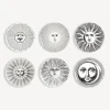 Decorative Plates<Fornasetti Set 6 Plates Soli E Lune White/Black