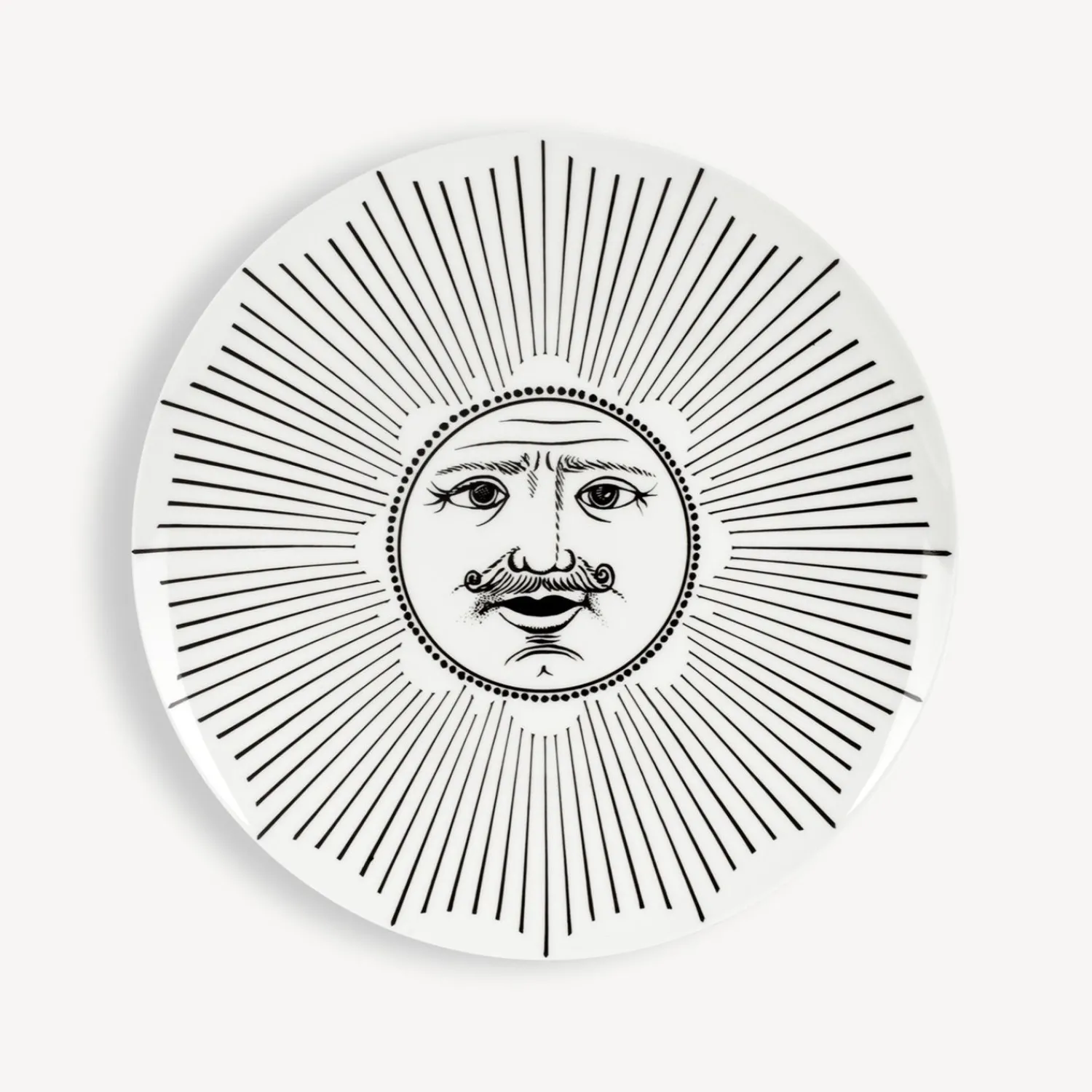 Decorative Plates<Fornasetti Set 6 Plates Soli E Lune White/Black