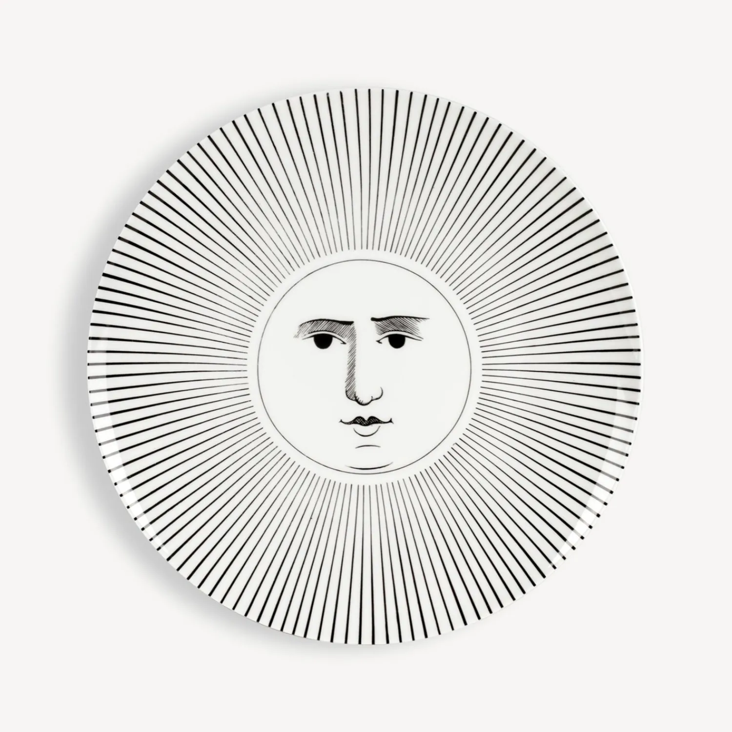 Decorative Plates<Fornasetti Set 6 Plates Soli E Lune White/Black