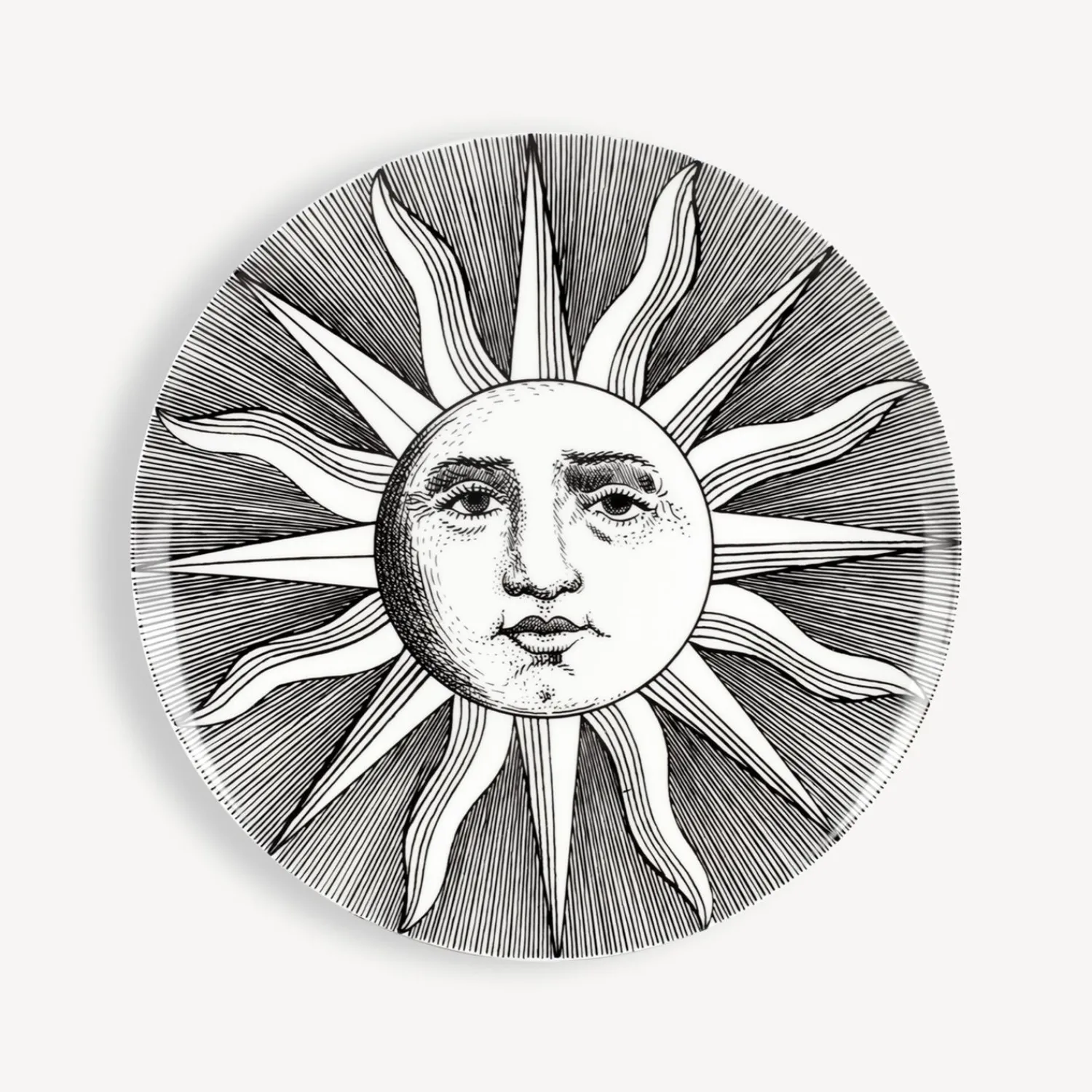 Decorative Plates<Fornasetti Set 6 Plates Soli E Lune White/Black
