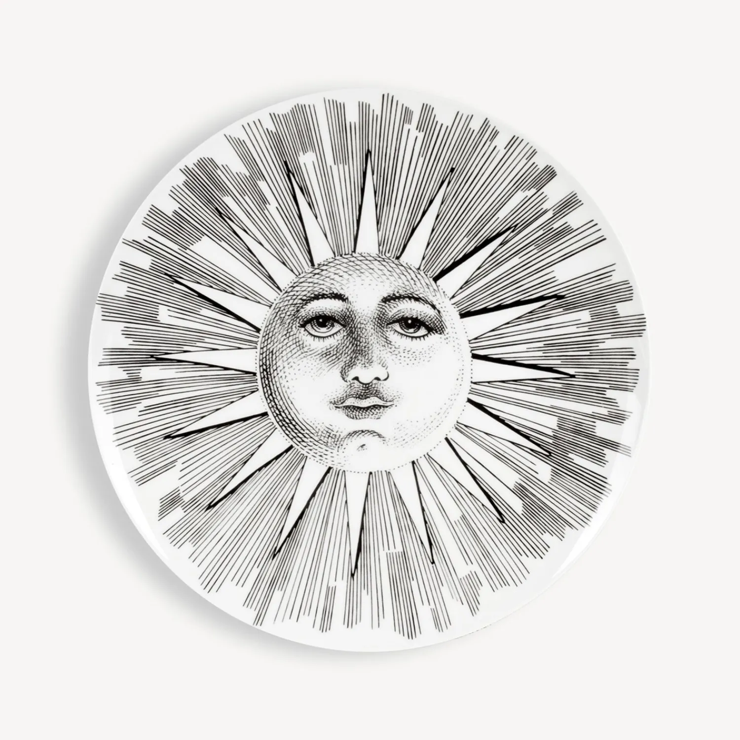 Decorative Plates<Fornasetti Set 6 Plates Soli E Lune White/Black