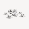 Tea And Coffee Sets<Fornasetti Set 6 Tea Cups Tema E Variazioni N.1 White/Black