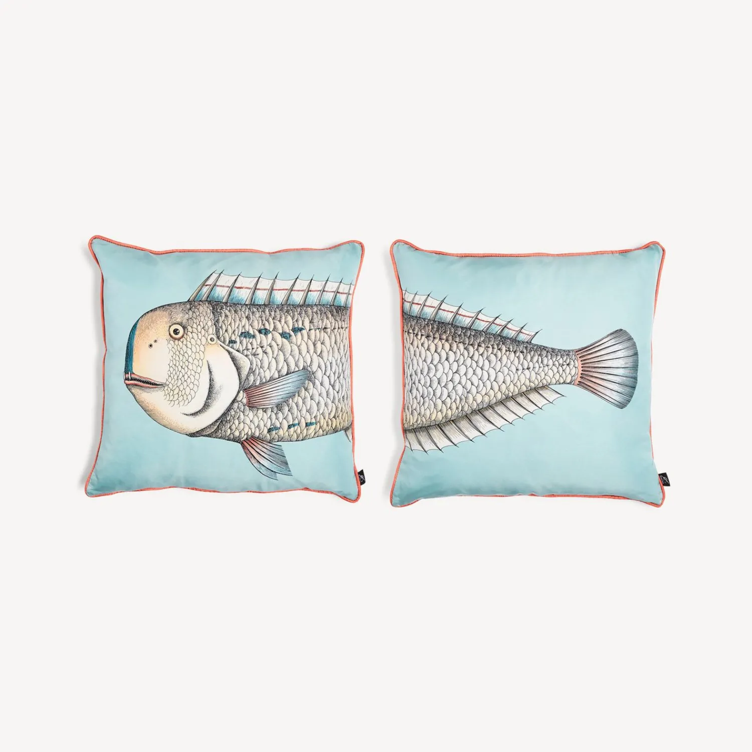 Cushions<Fornasetti Set Of 2 Cushions Grande Pesce Multicolour