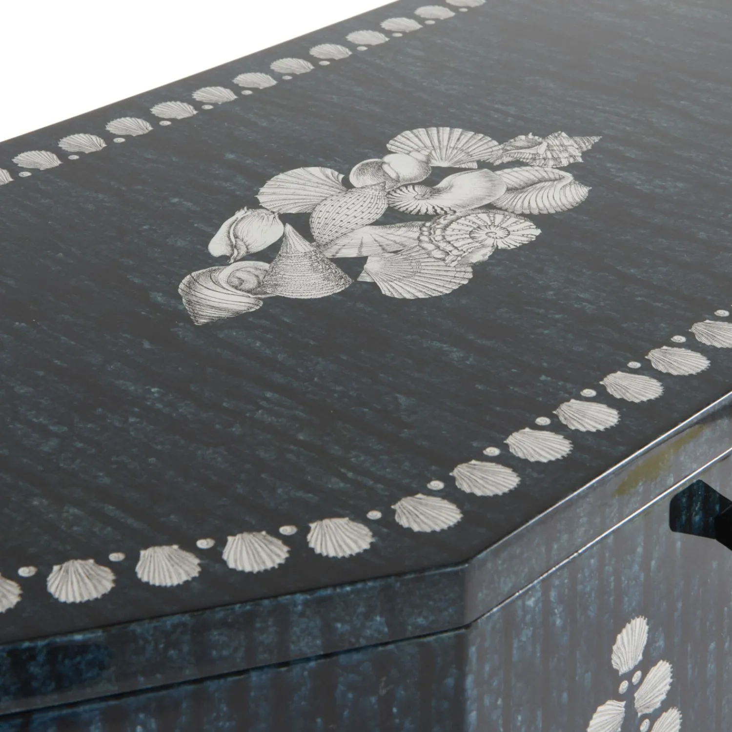 Cabinets<Fornasetti Small Cabinet Polyhedric Giro Di Conchiglie Silver/Blue