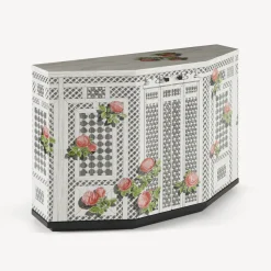 Cabinets<Fornasetti Small Cabinet Polyhedric Musciarabia Con Rose Multicolour