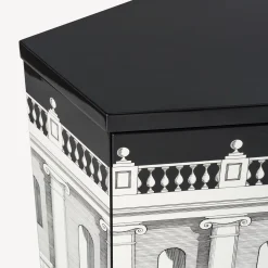 Cabinets<Fornasetti Small Cabinet Polyhedric Casa Con Colonne White/Black