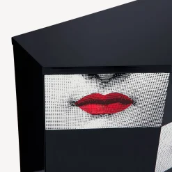 Cabinets<Fornasetti Small Cabinet Polyhedric Kiss Red/White/Black