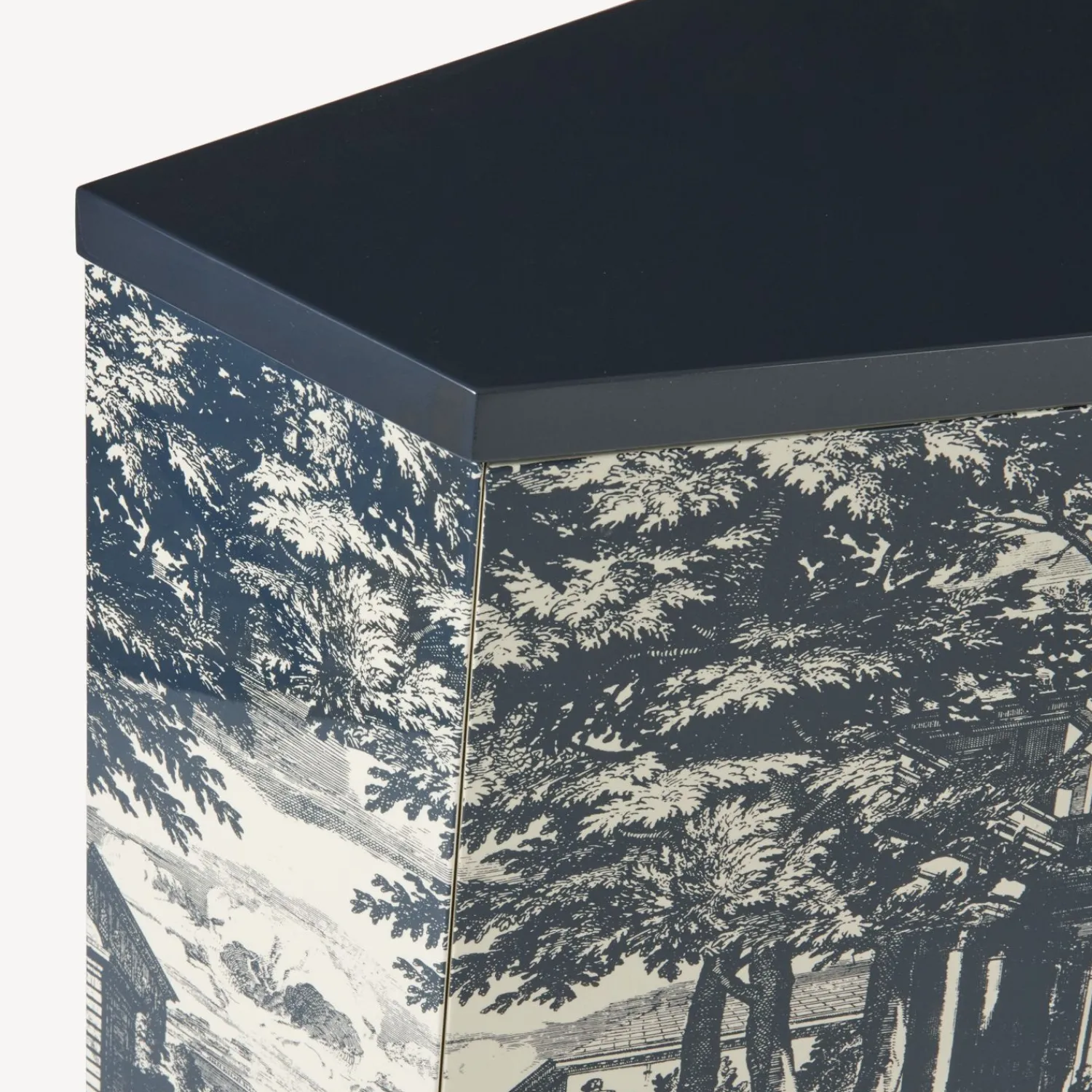 Cabinets<Fornasetti Small Cabinet Polyhedric Giardino Settecentesco Blue/Ivory