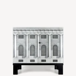 Cabinets<Fornasetti Small Sideboard Architettura White/Black