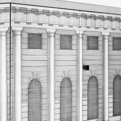 Cabinets<Fornasetti Small Sideboard Architettura White/Black