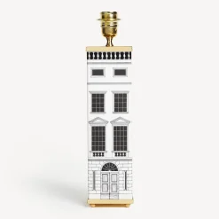 Lamps And Lampshades<Fornasetti Square Lamp Base Architettura White/Black