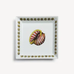 Decorative Plates<Fornasetti Square Plate Giro Di Conchiglie Multicolour