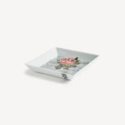Decorative Plates<Fornasetti Square Plate Musciarabia Con Rose Multicolour