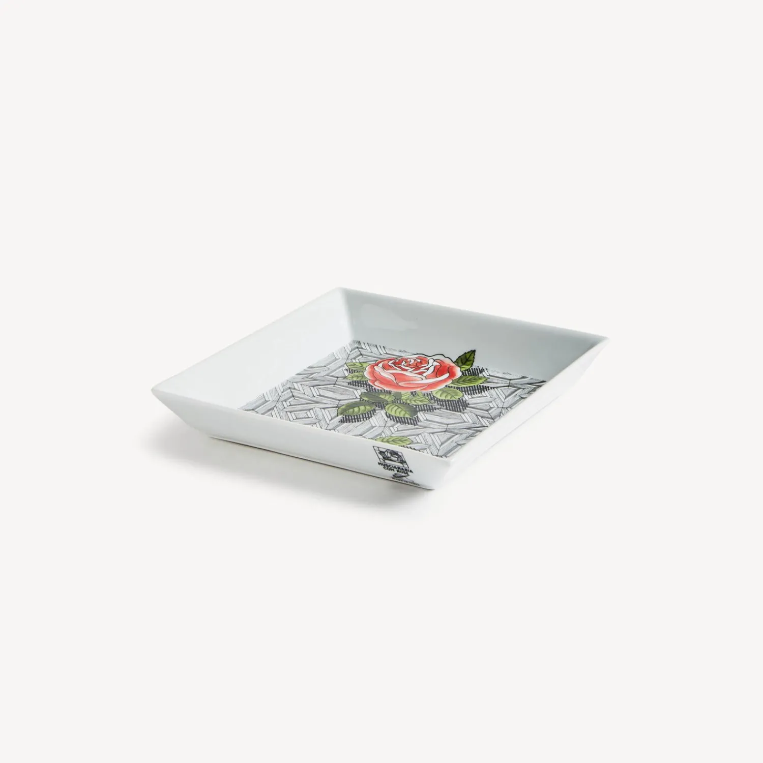 Decorative Plates<Fornasetti Square Plate Musciarabia Con Rose Multicolour