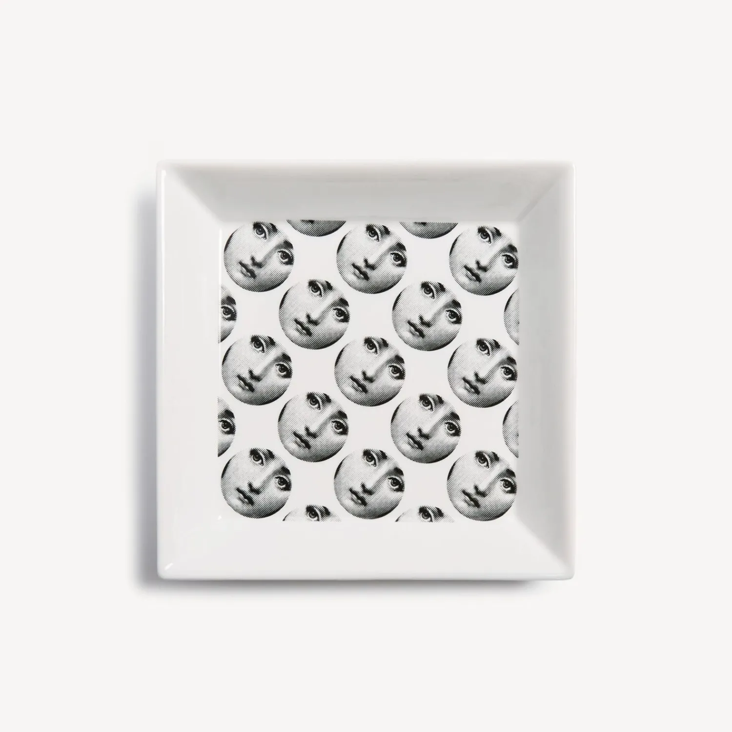 Decorative Plates<Fornasetti Square Plate Tema E Variazioni N.197 White/Black