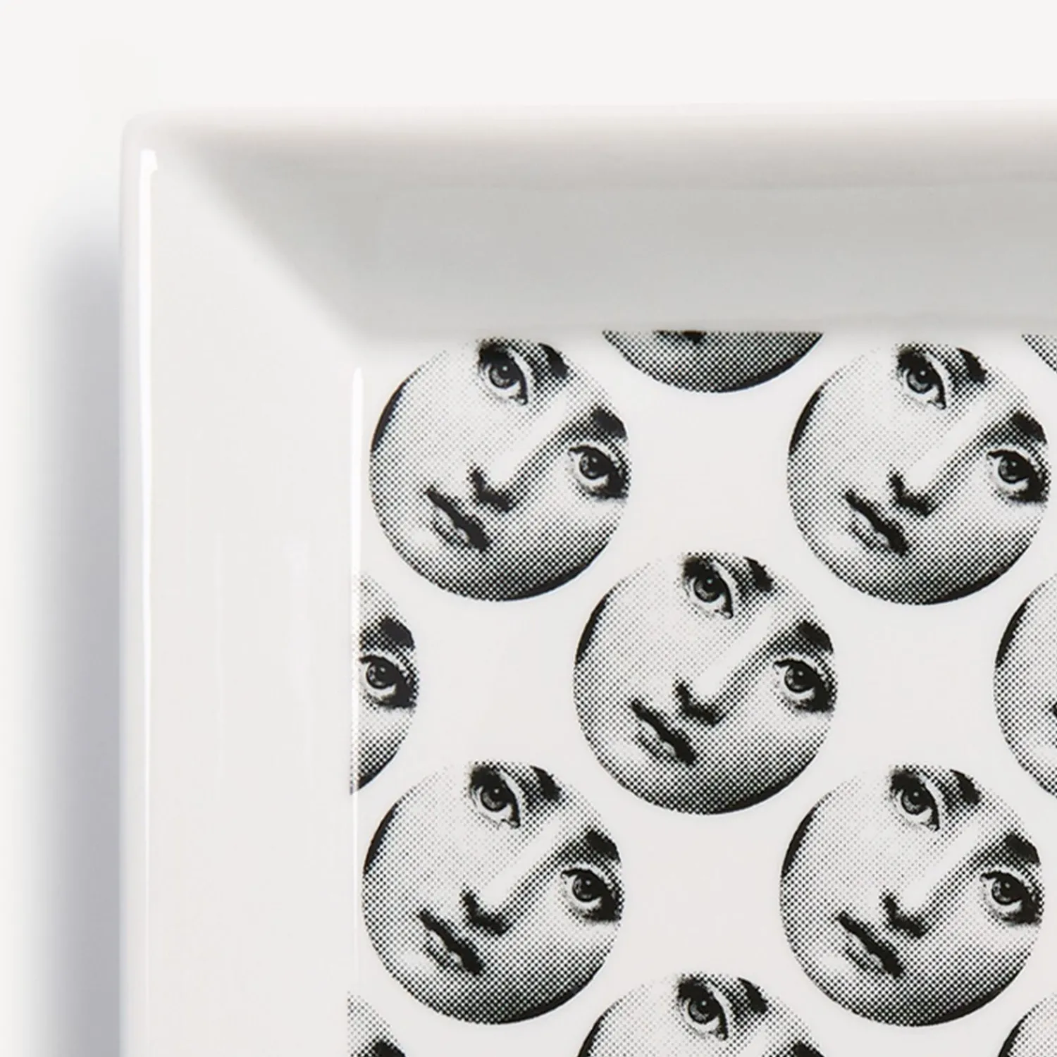 Decorative Plates<Fornasetti Square Plate Tema E Variazioni N.197 White/Black