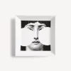 Decorative Plates<Fornasetti Square Plate Tema E Variazioni N.149 White/Black
