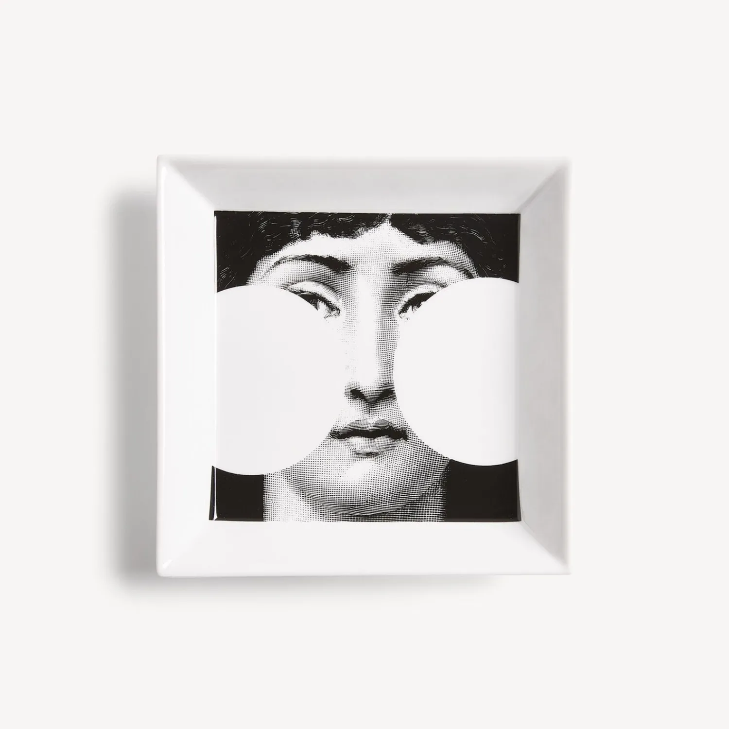 Decorative Plates<Fornasetti Square Plate Tema E Variazioni N.149 White/Black