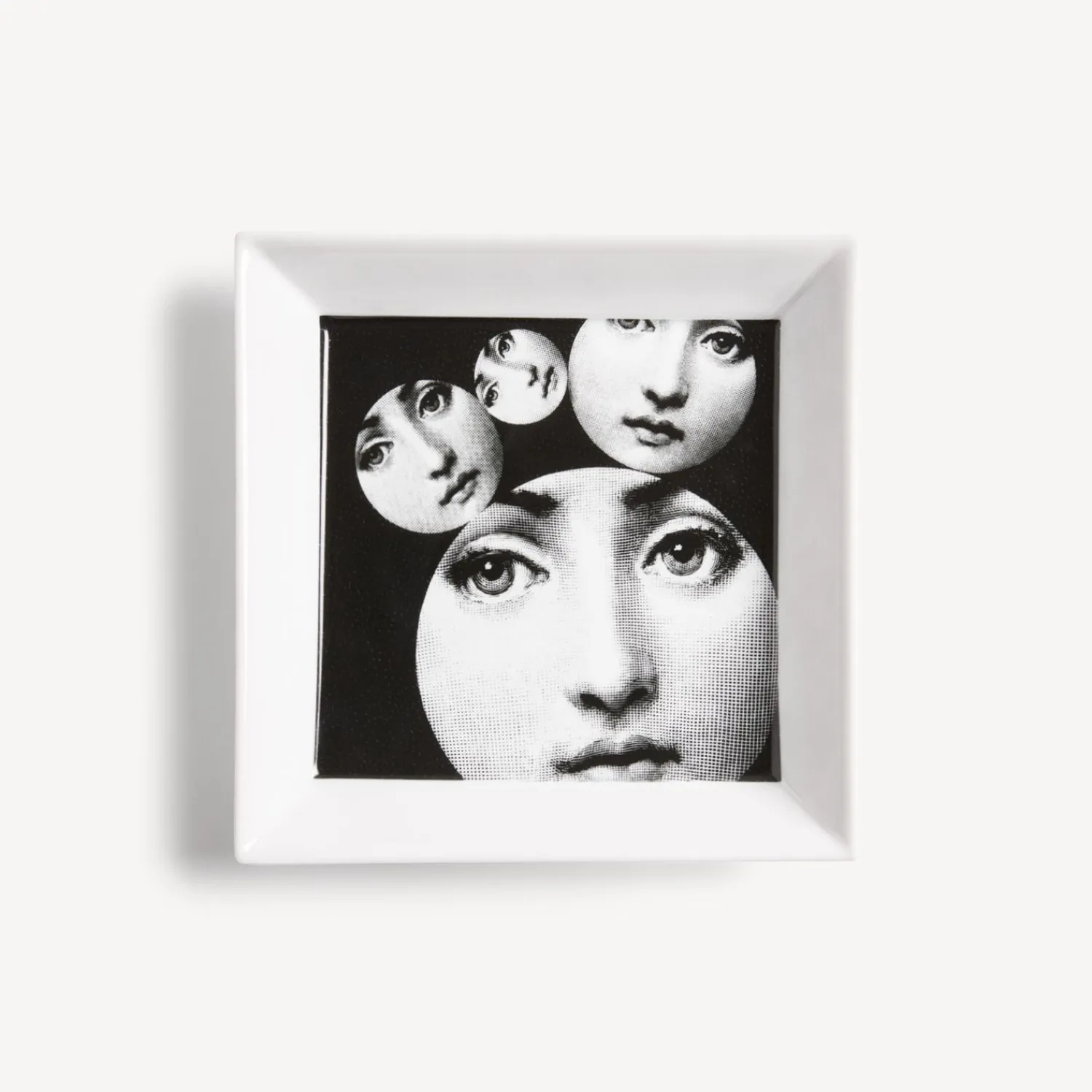 Decorative Plates<Fornasetti Square Plate Tema E Variazioni N.242 White/Black