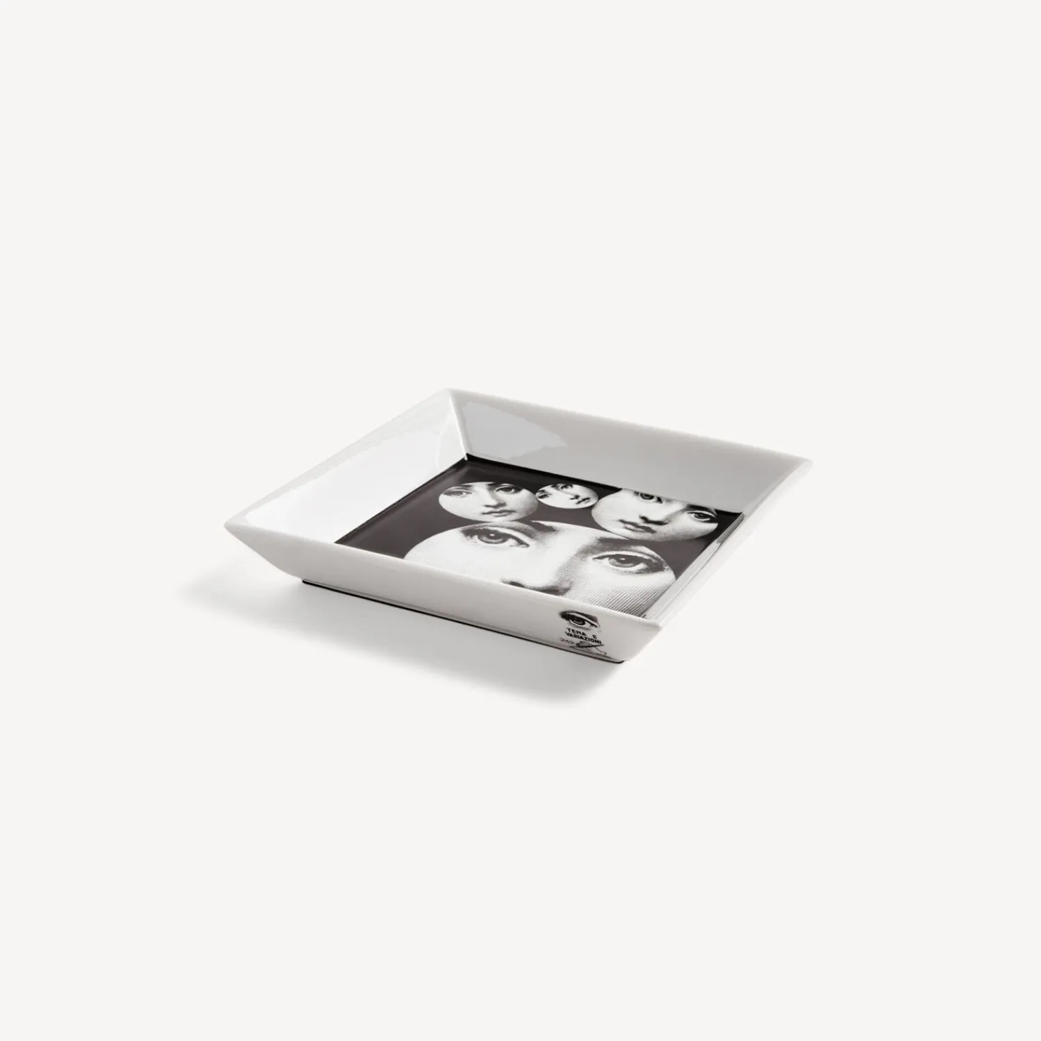 Decorative Plates<Fornasetti Square Plate Tema E Variazioni N.242 White/Black
