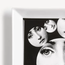 Decorative Plates<Fornasetti Square Plate Tema E Variazioni N.242 White/Black
